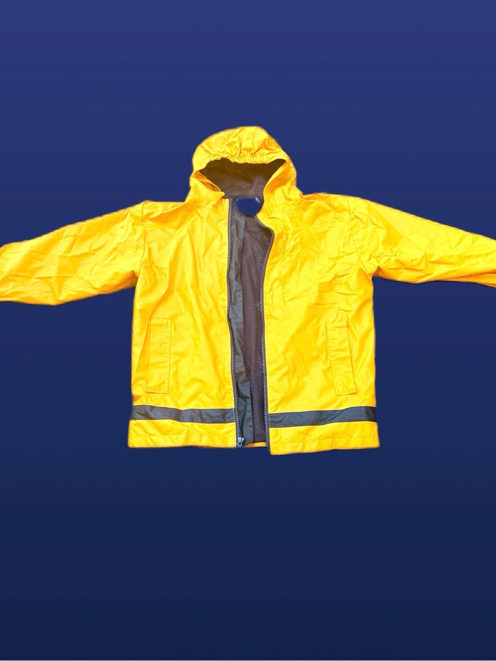 Charles River Apparel Youth Small, Yellow Kids Hooded Raincoat